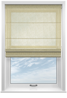 Kalahari Voile, Parchment - Motorised Roman Blind